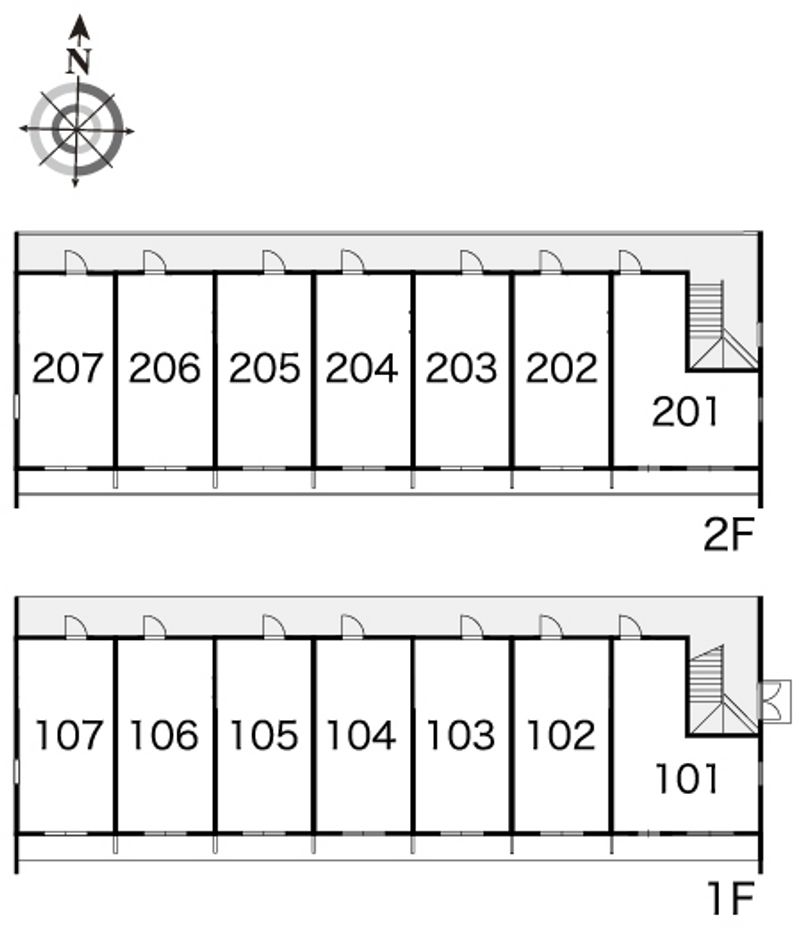 レオパレス三秀Ｂ 間取配置図