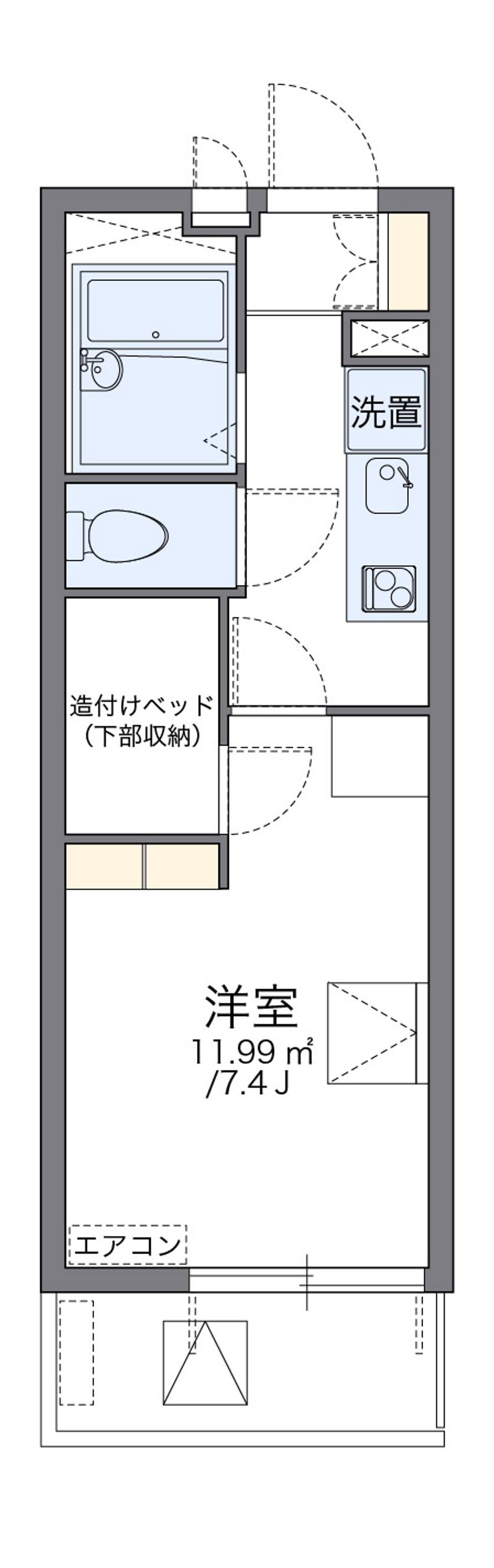 レオパレスオバタ　原町 間取図