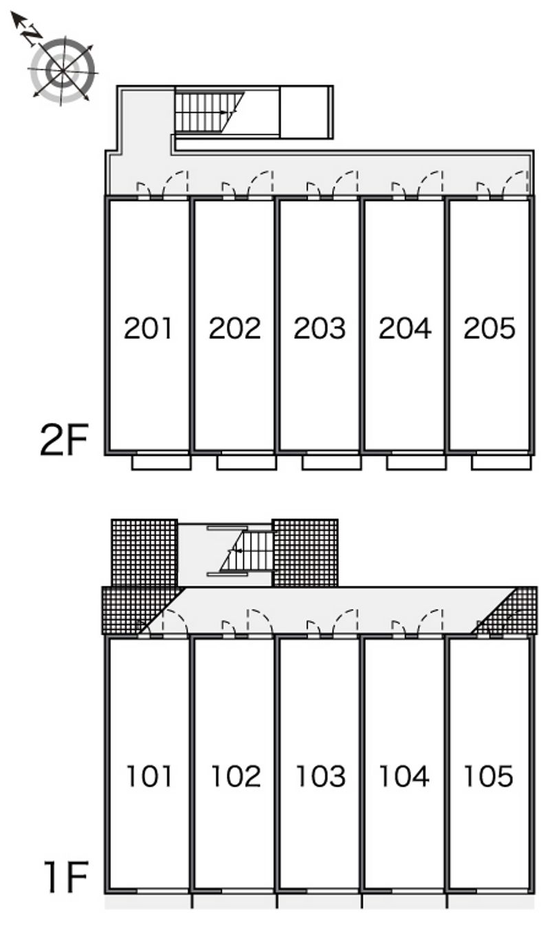 レオパレスサンバードＢ 間取配置図