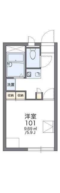 レオパレススプリング 間取り図