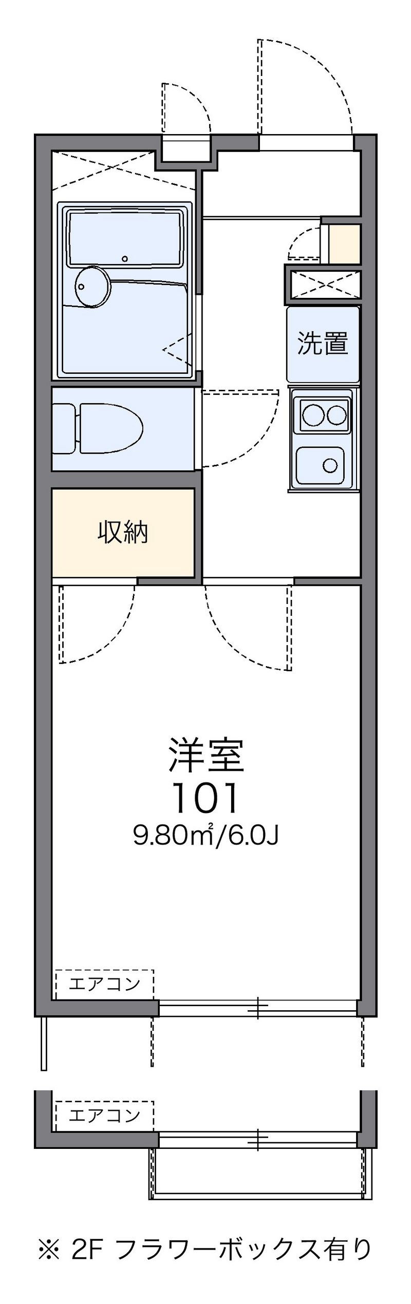 レオパレスファヴォーレ 間取図