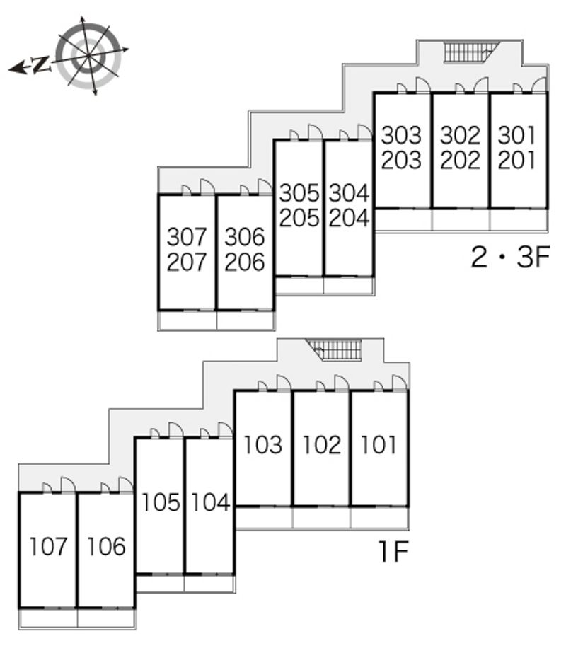 レオパレスルミエール森彦 間取配置図
