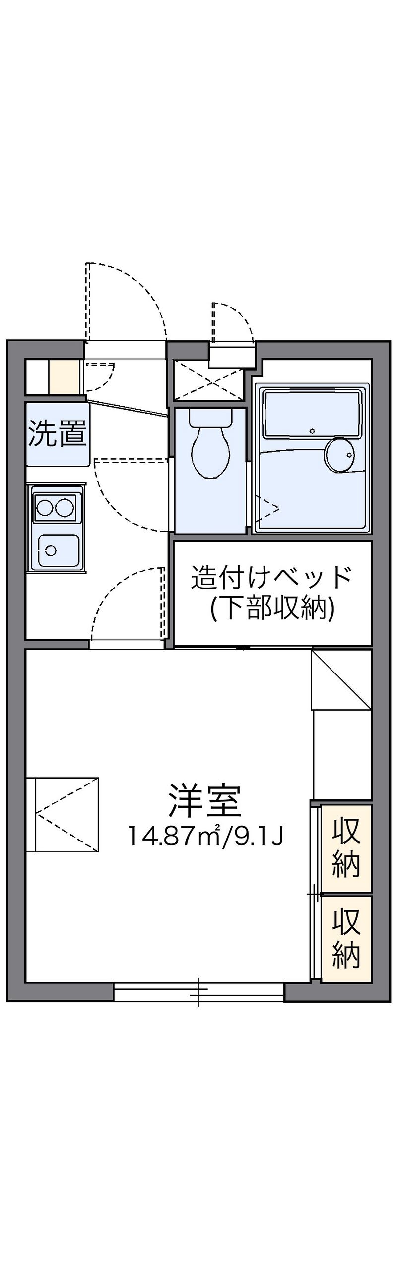 レオパレスＺⅠ 間取図