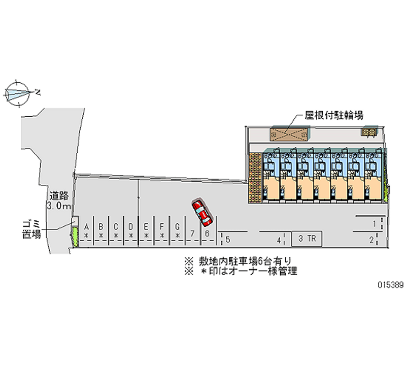 レオパレス太子Ⅱ 月極駐車場