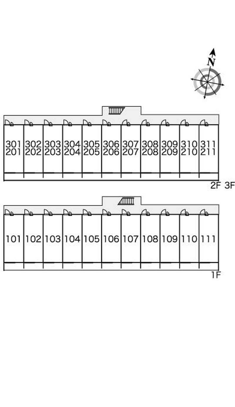 レオパレスヨネザワ 間取り配置図