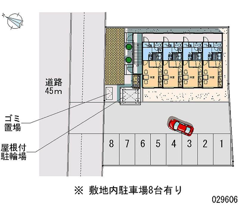 レオパレスアルテート 月極駐車場