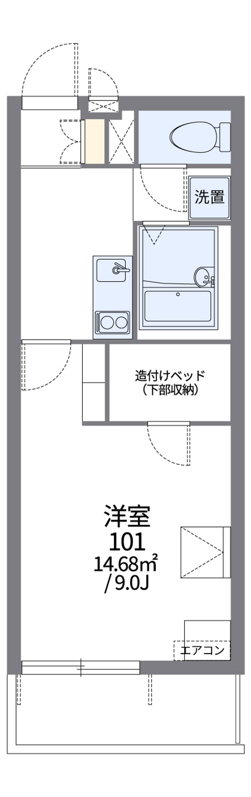 レオパレス真Ⅶ 間取図