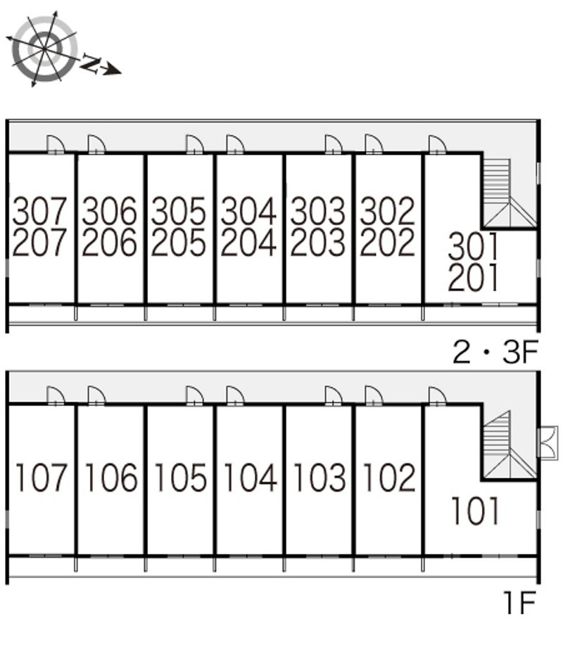 レオパレスＡＳＡＧＡⅡ 間取り配置図