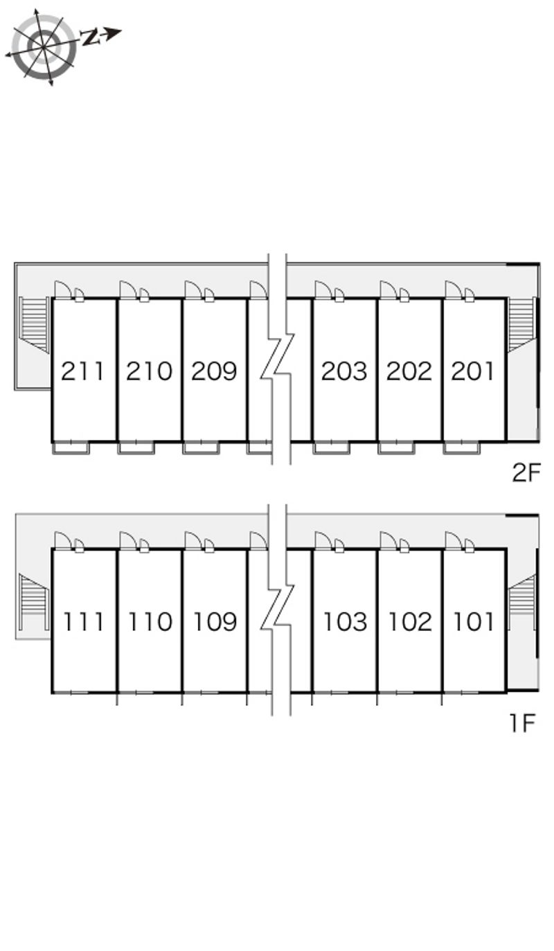 レオパレスシンフォニーくまの 間取配置図