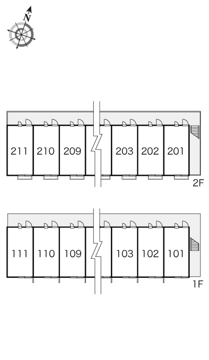 レオパレスグレープヒルＡ 間取配置図