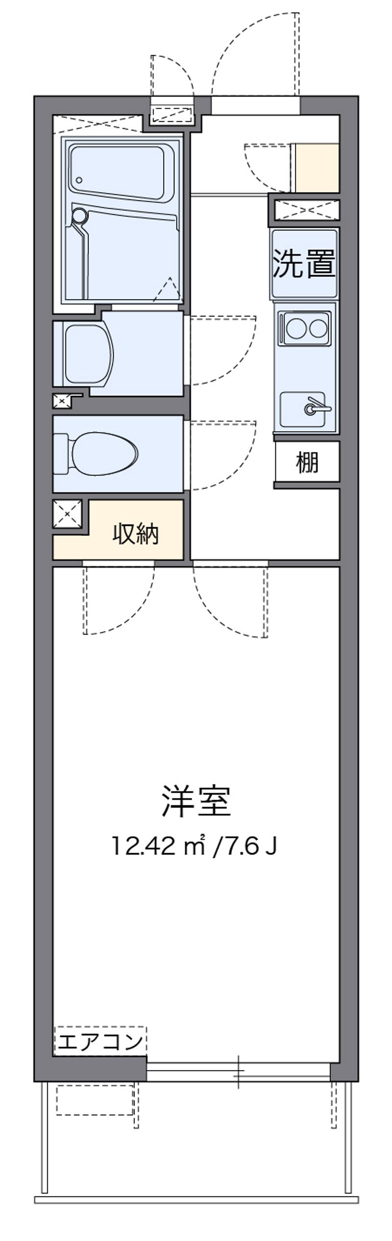 クレイノＭＩＲＡＩ 間取図