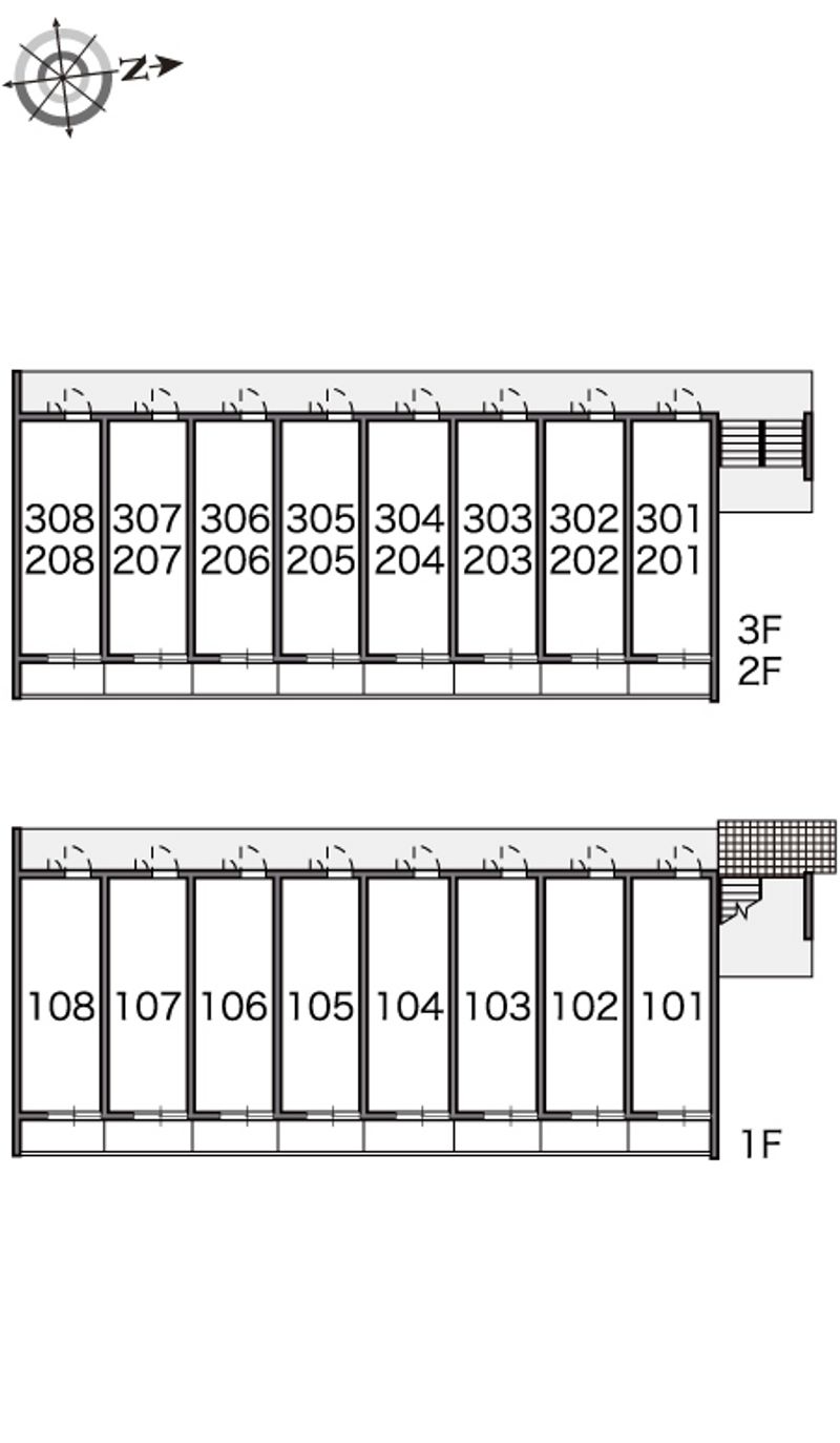 レオパレスアテナⅠ 間取配置図