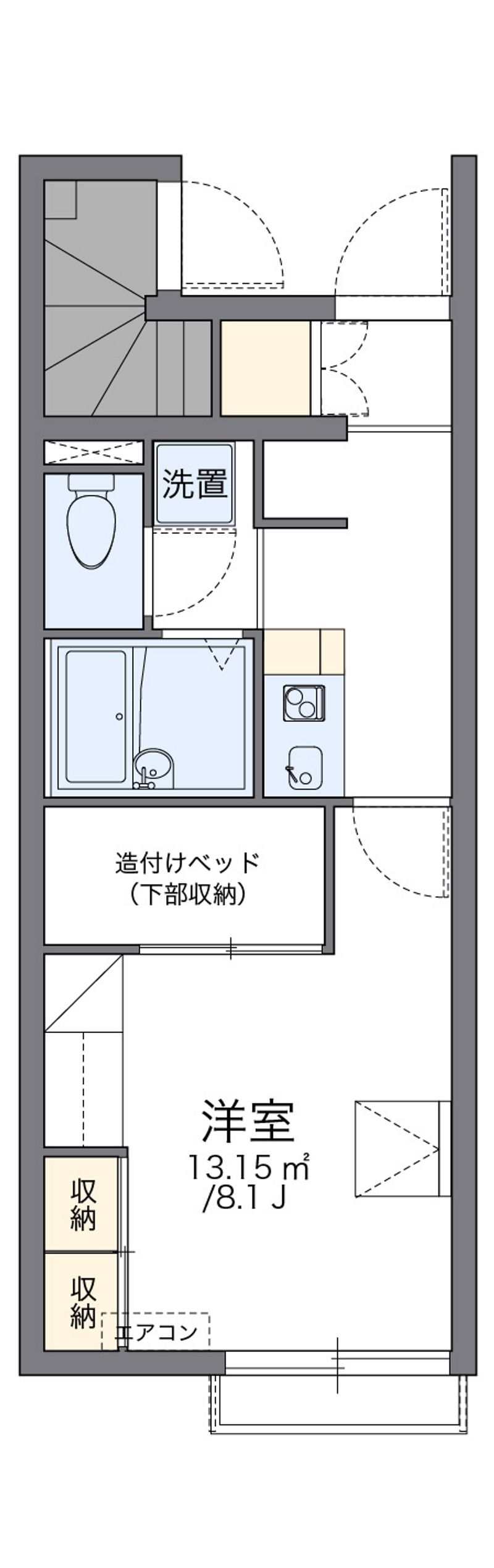 レオパレスオブリガード彩 間取図
