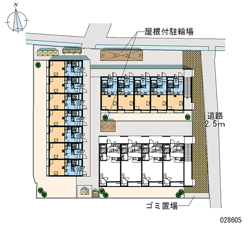 レオパレスパル北方Ⅰ 区画図