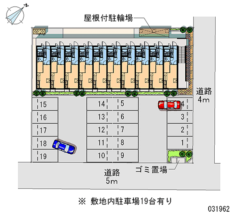 レオパレスレユール富永 月極駐車場