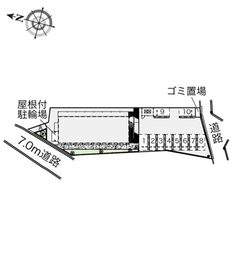 レオパレスＯＲＩＯＮ　Ｗ 配置図