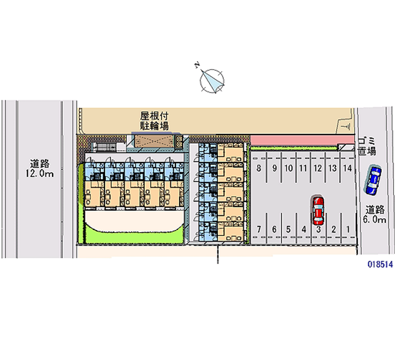 レオパレス水口 月極駐車場