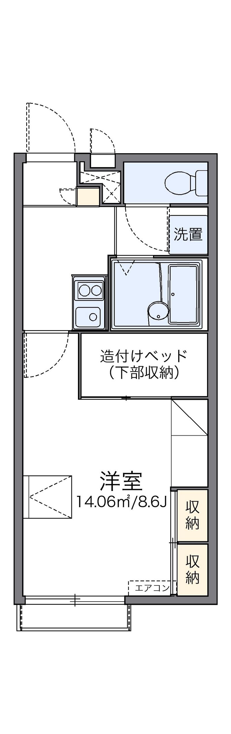 レオパレスＦｕｋｕｆｕｋｕ 間取図