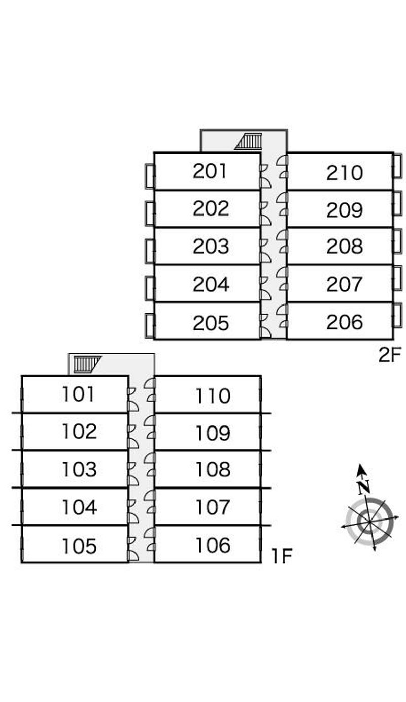 レオパレス福美荘 間取配置図