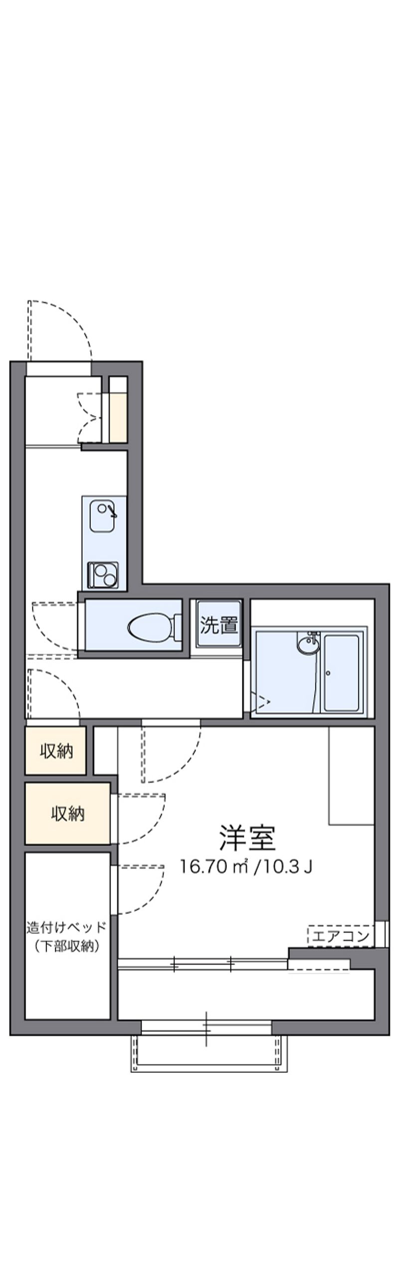 レオパレスおおどり 間取図
