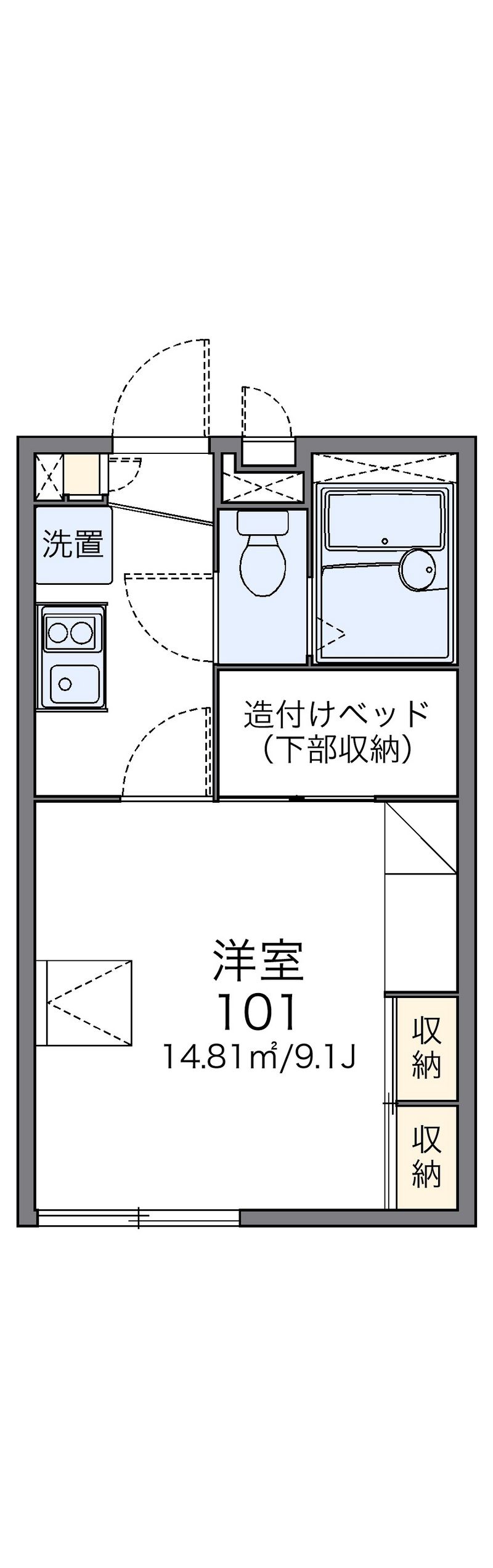 レオパレス久宝寺 間取図