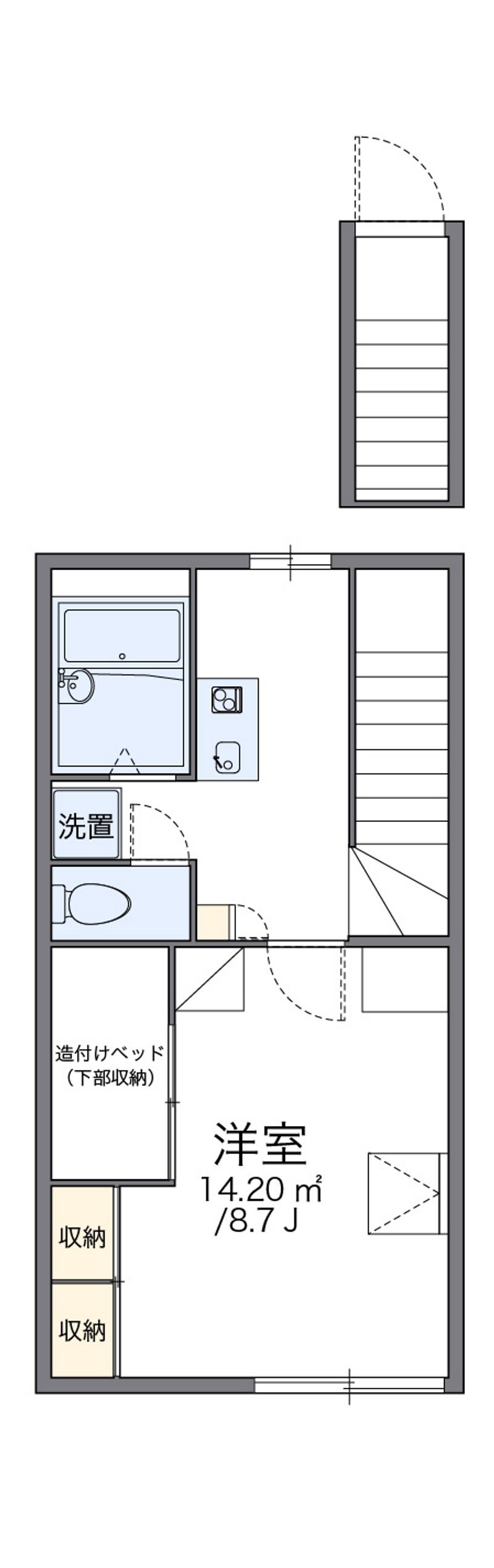 レオパレスワンリバー 間取図