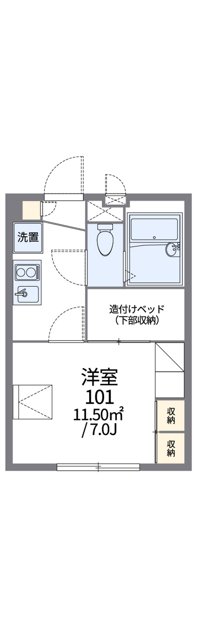 レオパレスコートヒル 間取図