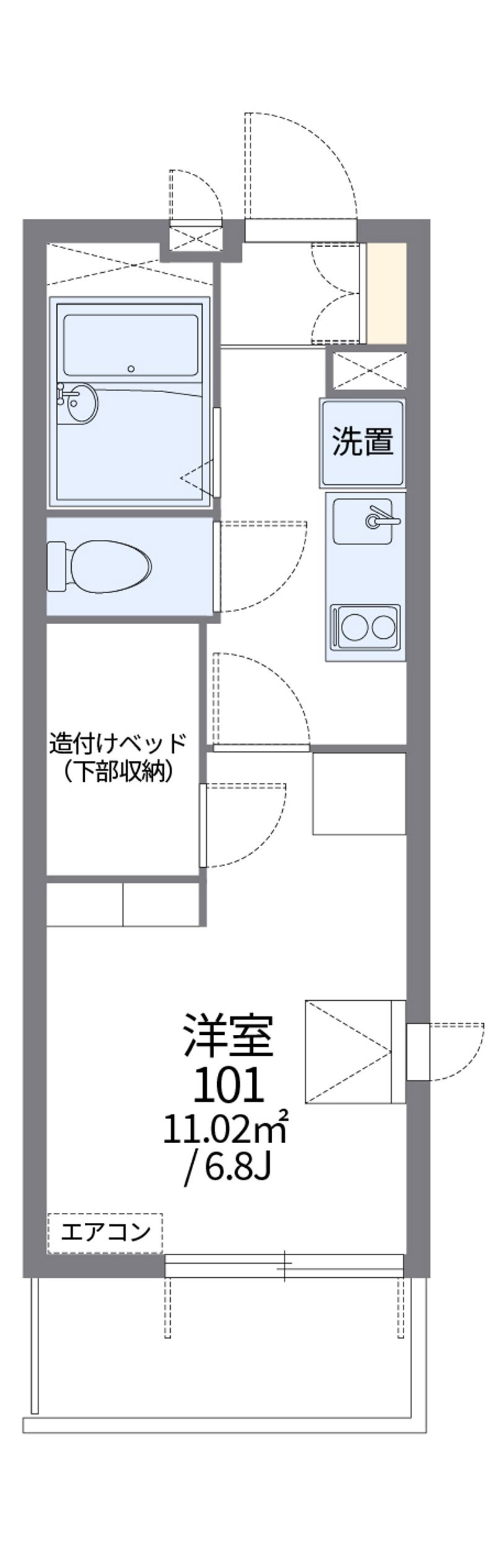 レオパレス壬生ミヤビ 間取図