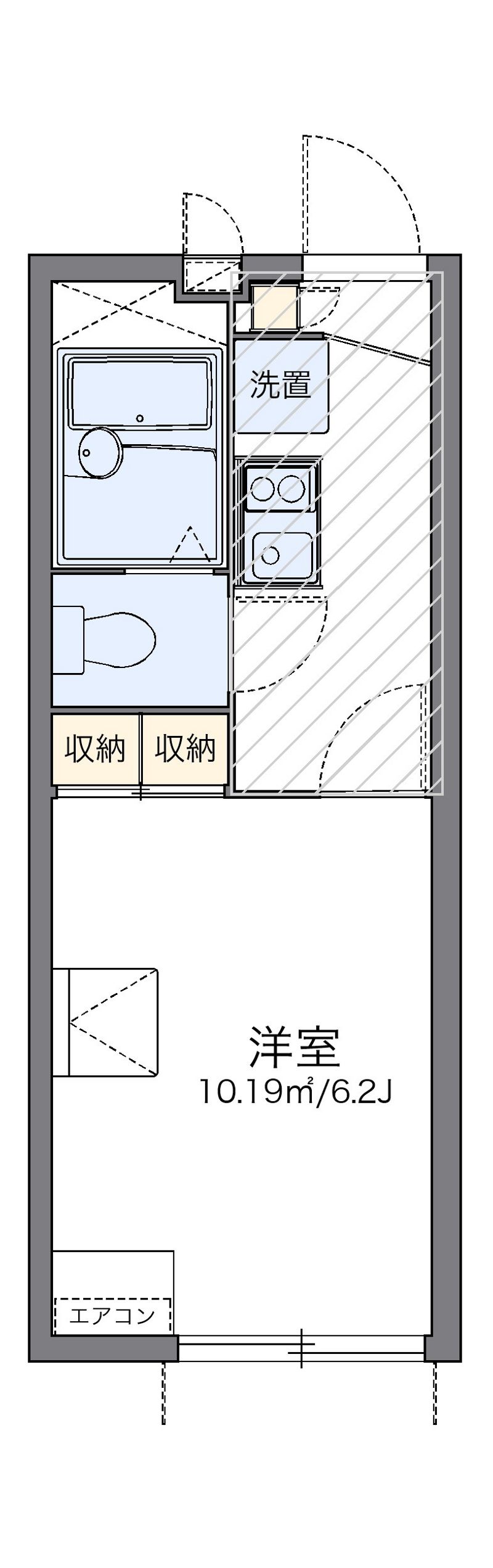 レオパレスミーコーポ　マチヤ２ 間取図