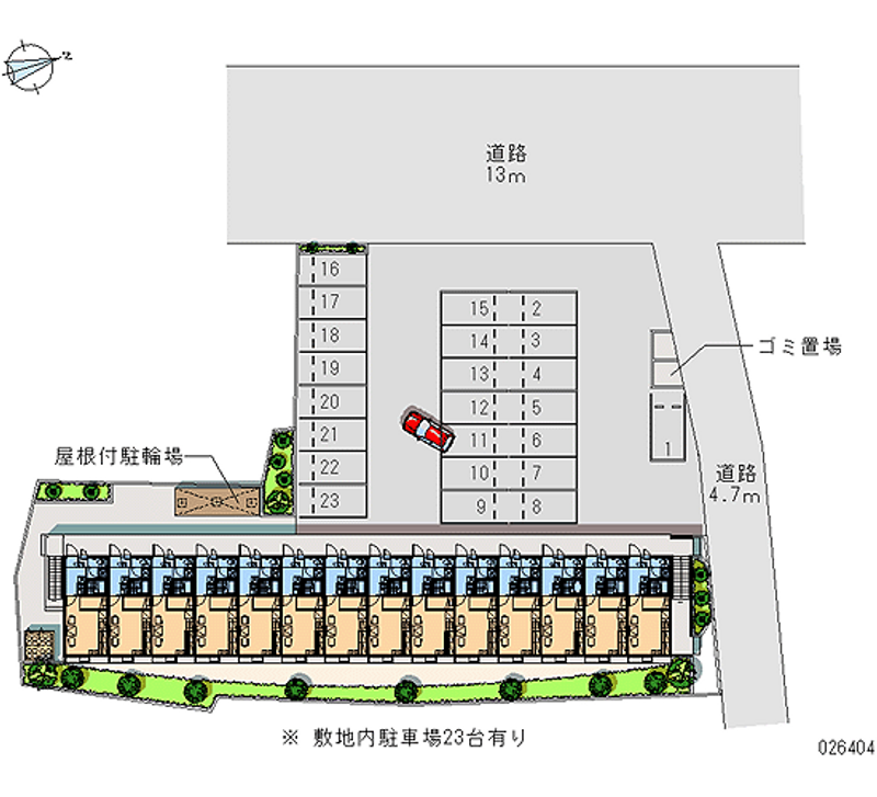 レオパレスハタノ 月極駐車場