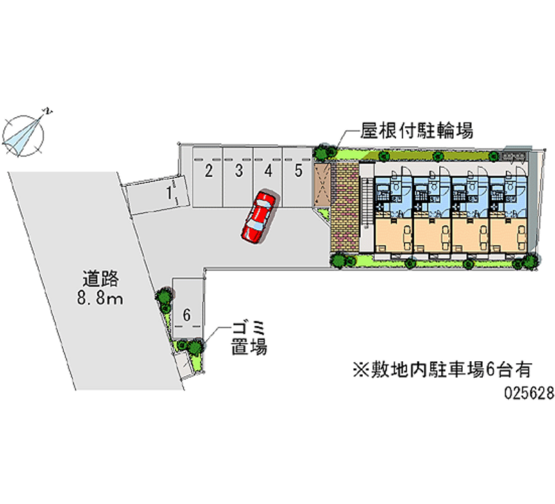 レオパレスわかば 月極駐車場