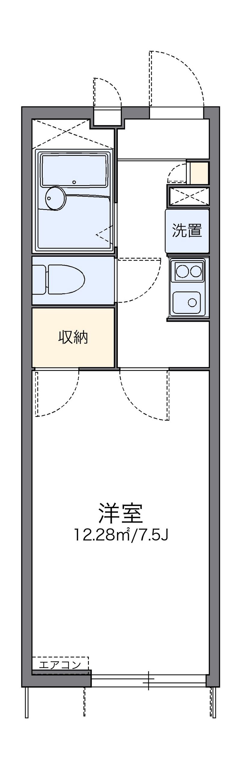 レオパレスＨＫ寿町 間取図