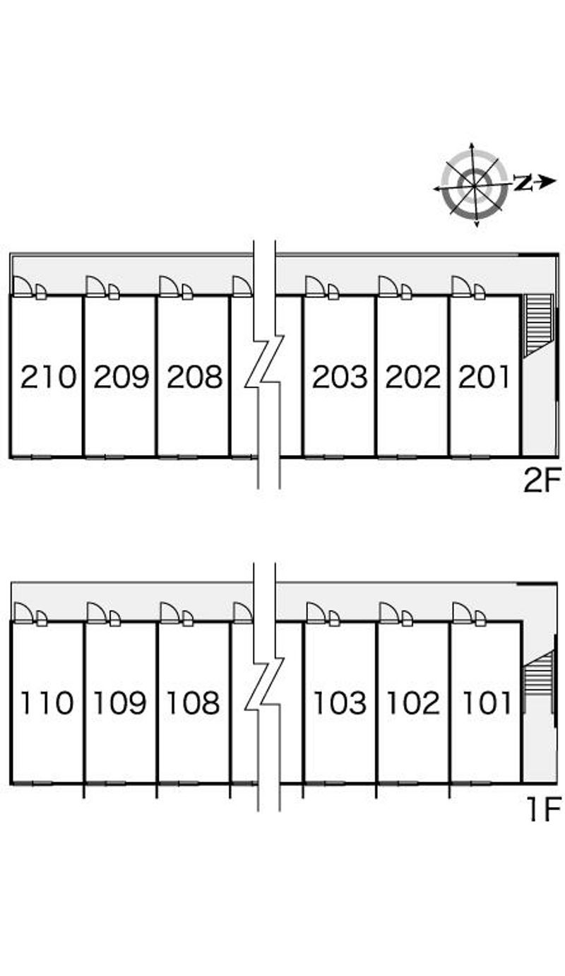 レオパレス賀庄 間取配置図