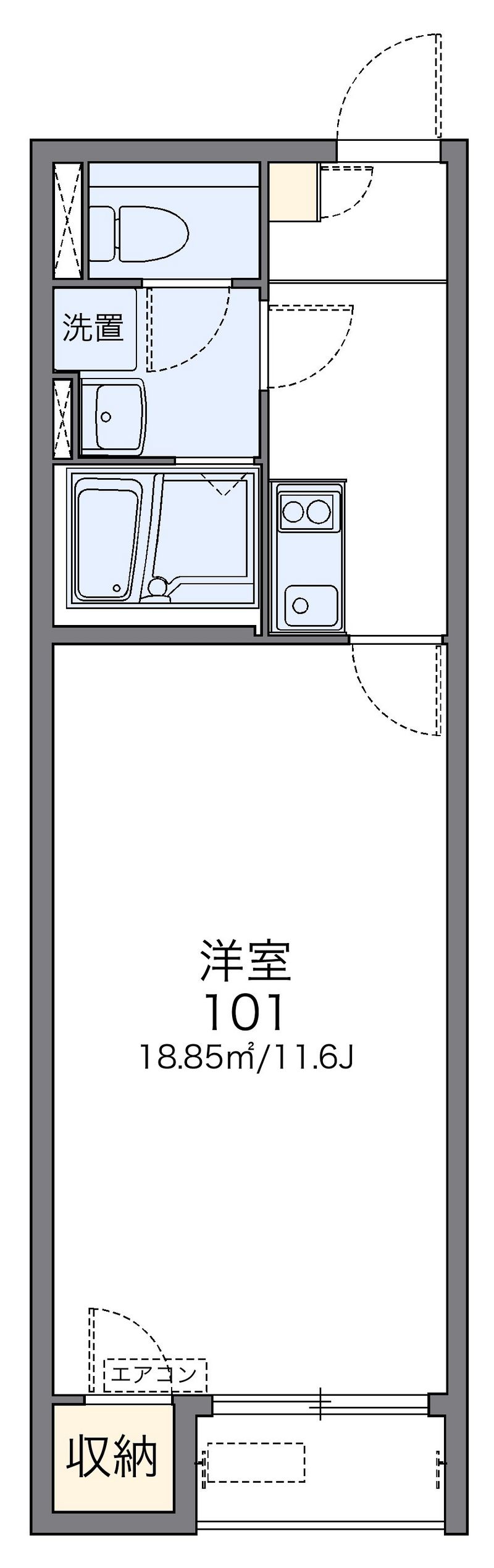レオネクストアイリス倉富 間取図