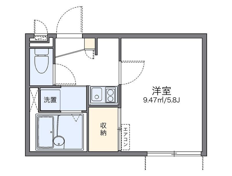レオパレスバンブー雅 間取図