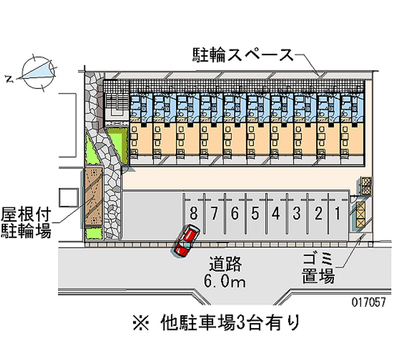 レオパレスフルール竹ノ下 月極駐車場