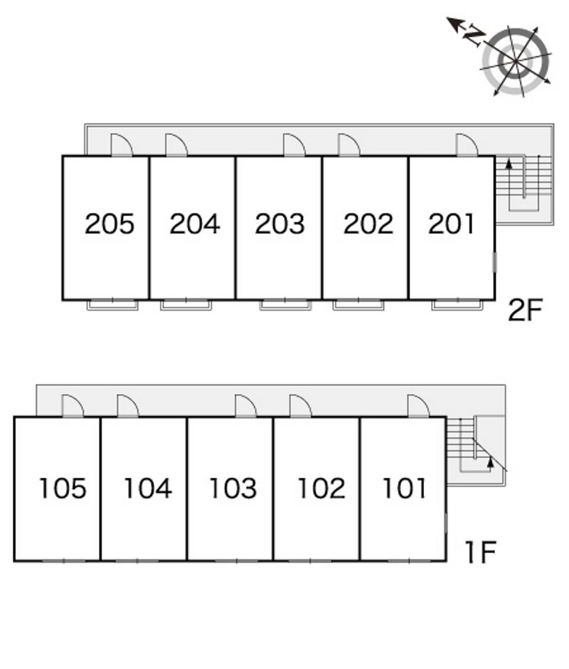 レオパレス玉美第２ 間取配置図