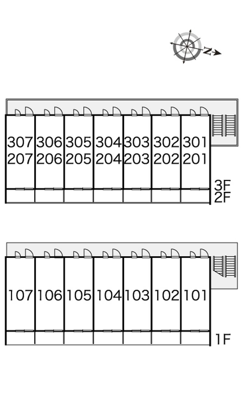 レオパレスハッピーエイト 間取配置図