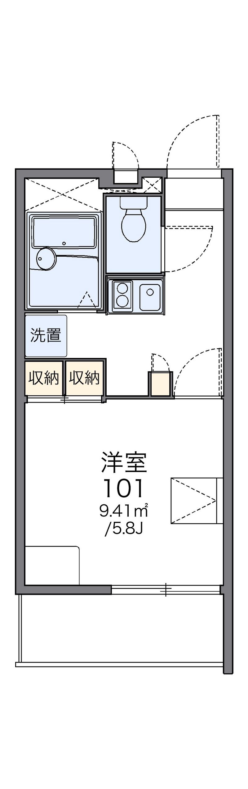 レオパレスシャンブル弐番館 間取図