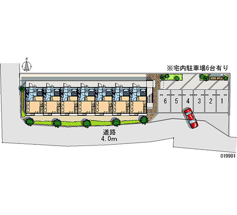 レオパレスロイヤル 月極駐車場