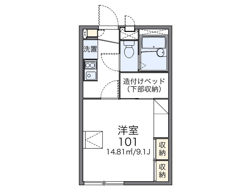レオパレスルシファー 間取図