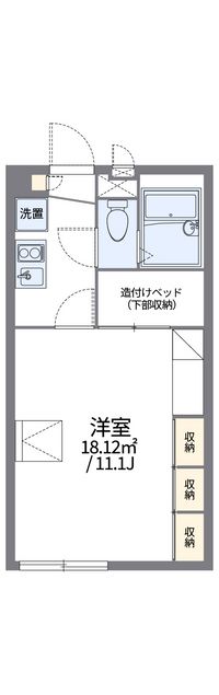 レオパレスジャルダン 間取り図