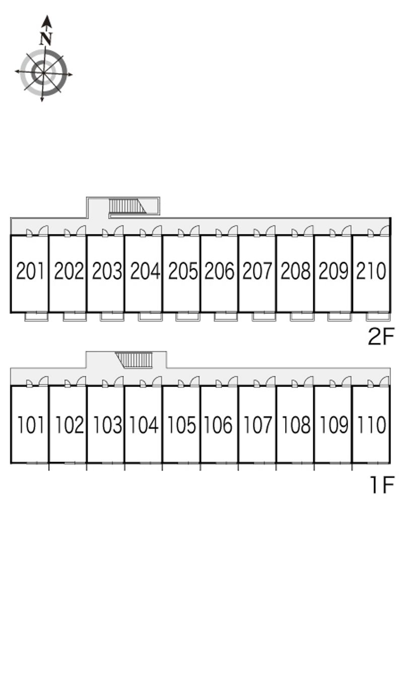 レオパレスオークヒルズⅠ 間取り配置図