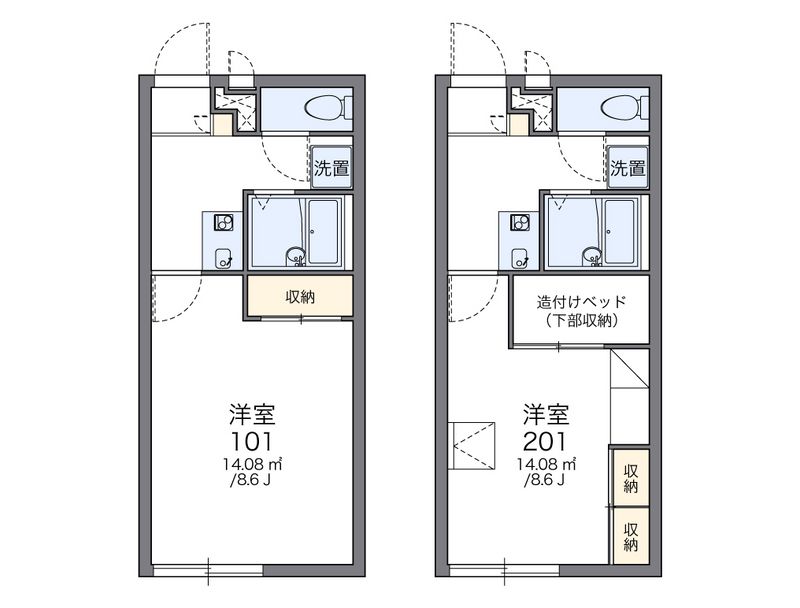 レオパレスピエール 間取図