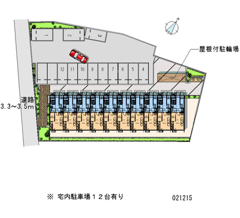 レオパレスハイムサクスィード 月極駐車場