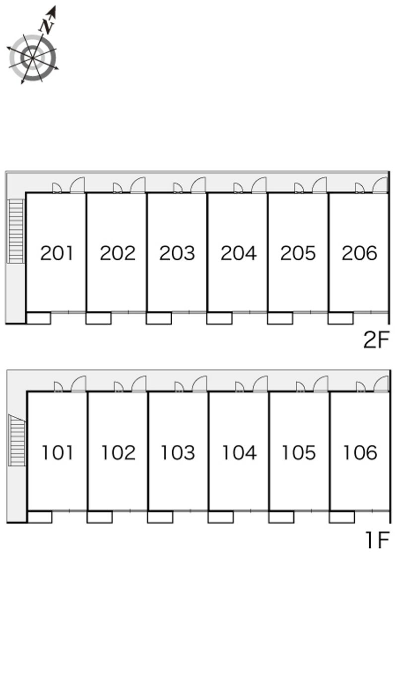 レオパレスシェソワ 間取配置図