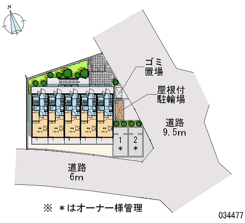 レオパレスフォーレストⅡ 区画図
