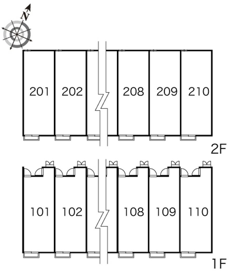 レオパレスフローリッシュⅡ 間取配置図