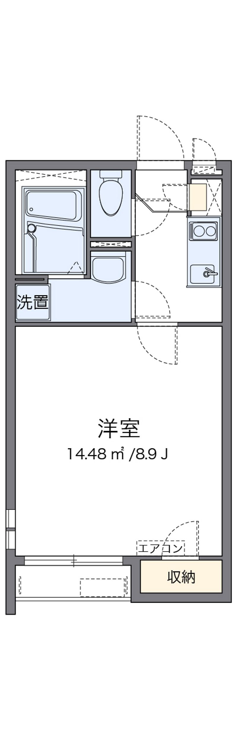 クレイノマイベイサイド８８４３ 間取図