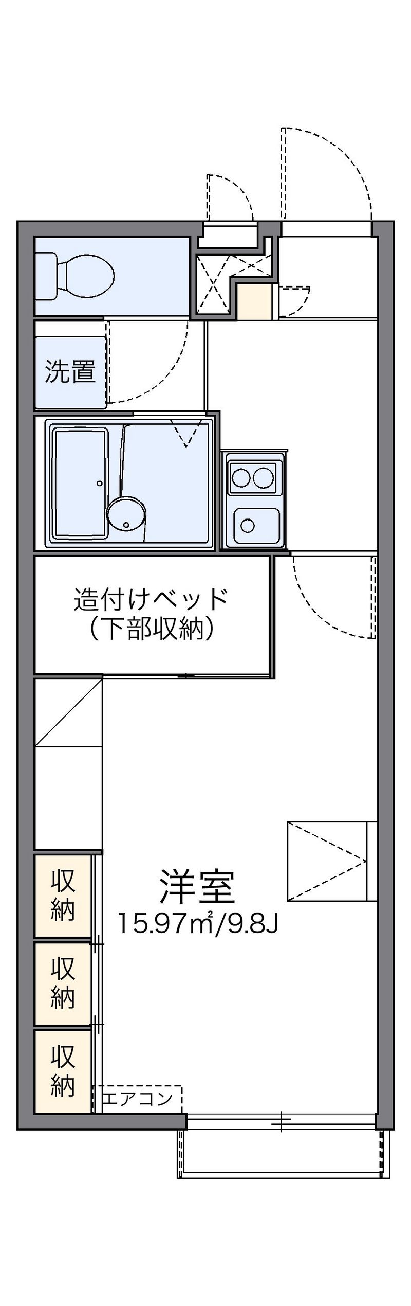 レオパレスグランプラージュ 間取図